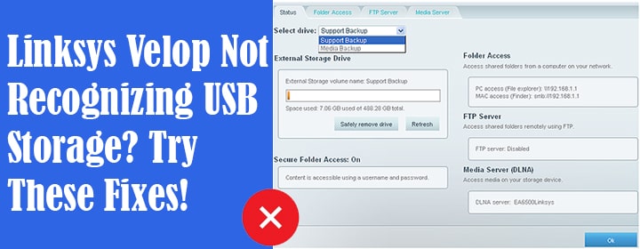 Linksys Velop Not Recognizing USB Storage